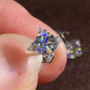 Wholesale Women's Fashion Geometric Copper Zircon Earrings