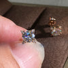 Wholesale Women's Fashion Geometric Copper Zircon Earrings