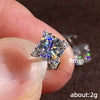 Wholesale Women's Fashion Geometric Copper Zircon Earrings