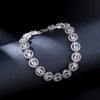 Wholesale Women's Fashion Geometric Copper Zircon Inlaid Bracelet