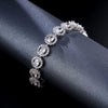 Wholesale Women's Fashion Geometric Copper Zircon Inlaid Bracelet