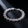 Wholesale Women's Fashion Geometric Copper Zircon Inlaid Bracelet
