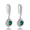 Wholesale Women's Fashion Geometric Copper Zircon Square Earrings