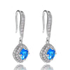 Wholesale Women's Fashion Geometric Copper Zircon Square Earrings