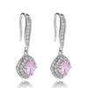 Wholesale Women's Fashion Geometric Copper Zircon Square Earrings