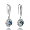 Wholesale Women's Fashion Geometric Copper Zircon Square Earrings