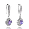 Wholesale Women's Fashion Geometric Copper Zircon Square Earrings
