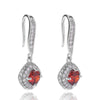 Wholesale Women's Fashion Geometric Copper Zircon Square Earrings