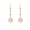 Wholesale Women's Fashion Geometric Crystal Earrings Copper Electroplated 18K Gold Lace Fairy Chain Tassel Style