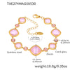 Wholesale Women's Fashion Geometric Czech Glass Bracelet With Stainless Steel And Electroplating