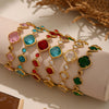 Wholesale Women's Fashion Geometric Czech Glass Bracelet With Stainless Steel And Electroplating
