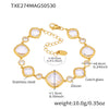 Wholesale Women's Fashion Geometric Czech Glass Bracelet With Stainless Steel And Electroplating