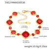 Wholesale Women's Fashion Geometric Czech Glass Bracelet With Stainless Steel And Electroplating
