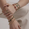 Wholesale Women's Fashion Geometric Czech Glass Bracelet With Stainless Steel And Electroplating