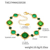 Wholesale Women's Fashion Geometric Czech Glass Bracelet With Stainless Steel And Electroplating