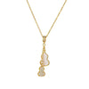 Wholesale Women's Fashion Geometric Diamond Tassel Gourd Titanium Steel And Copper Necklace