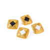 Wholesale Women's Fashion Geometric Diamondshaped Square Stainless Steel Earrings With Pvd Furnace Vacuum Real Gold Plating