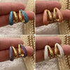 Wholesale Women's Fashion Geometric Dripping Oil Stainless Steel Earrings
