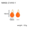 Wholesale Women's Fashion Geometric Drop Shape Stainless Steel 925 Silver Electroplated Oil Dripping Earrings