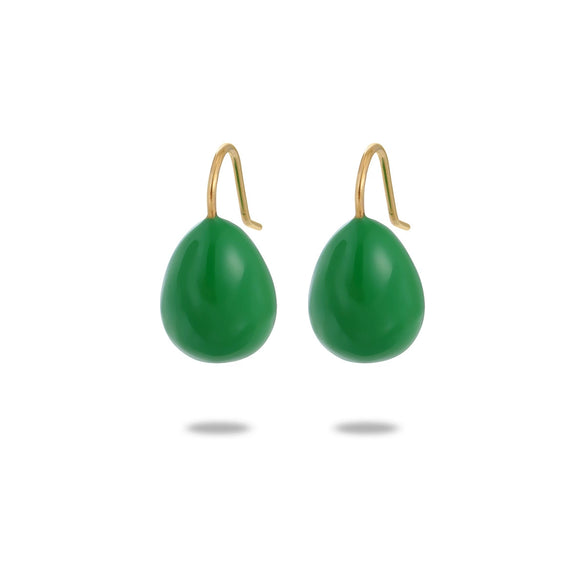 Wholesale Women's Fashion Geometric Drop Shape Stainless Steel 925 Silver Electroplated Oil Dripping Earrings