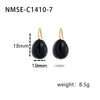 Wholesale Women's Fashion Geometric Drop Shape Stainless Steel 925 Silver Electroplated Oil Dripping Earrings