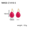 Wholesale Women's Fashion Geometric Drop Shape Stainless Steel 925 Silver Electroplated Oil Dripping Earrings