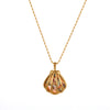 Wholesale Women's Fashion Geometric Fanshaped Stainless Steel 18K Gold Plated Necklace And Earrings