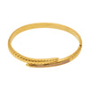 Wholesale Women's Fashion Geometric Ferris Wheel Snake Tail Buckle Bracelet With Zircon Stainless Steel 18K Gold Plated