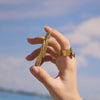 Wholesale Women's Fashion Geometric Ferris Wheel Snake Tail Buckle Bracelet With Zircon Stainless Steel 18K Gold Plated