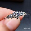 Wholesale Women's Fashion Geometric Flash Diamond Round Zircon Copper Ring Jewelry