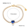 Wholesale Women's Fashion Geometric Heart Shape 18K Gold Plated Stainless Steel Love Bracelet