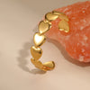 Wholesale Women's Fashion Geometric Heartshaped Fivepointed Star Stainless Steel 18K Gold Plated Bracelet Jewelry