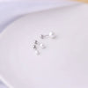 Wholesale Women's Fashion Geometric Imitation Pearl Titanium Steel Handmade Ear Bone Nails Earrings