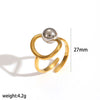 Wholesale Women's Fashion Geometric Irregular Line Stainless Steel Ring With Electroplating Design
