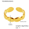 Wholesale Women's Fashion Geometric Irregular Niche Stainless Steel Ring With Electroplating