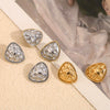 Wholesale Women's Fashion Geometric Irregular Triangle Hammer Earrings Stainless Steel 18K Gold Plated