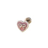Wholesale Women's Fashion Geometric Metal Oil Dropping Bow Titanium Steel Electroplated Earrings