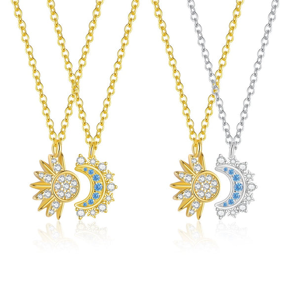 Wholesale Women's Fashion Geometric Micropaved 925 Sterling Silver Cross Chain Necklace