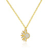 Wholesale Women's Fashion Geometric Micropaved 925 Sterling Silver Cross Chain Necklace