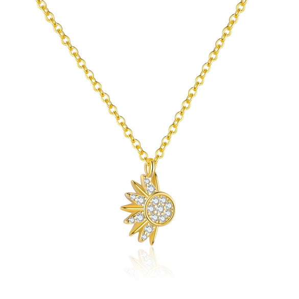 Wholesale Women's Fashion Geometric Micropaved 925 Sterling Silver Cross Chain Necklace