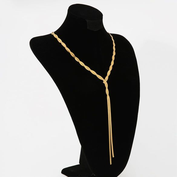 Wholesale Women's Fashion Geometric Minimalist Stainless Steel Electroplated Regular Chain Sweater Chain Jewelry