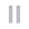 Wholesale Women's Fashion Geometric Moissanite Inlaid 925 Silver Tassel Earrings