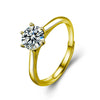 Wholesale Women's Fashion Geometric Moissanite S925 Sterling Silver Electroplated Ring