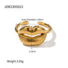 Wholesale Women's Fashion Geometric Open Ring In 18K Gold Plated Stainless Steel With Electroplating Treatment Individually Packaged