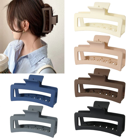 Wholesale Women's Fashion Geometric Ps Rectangular Gripper Hair Clip With Baking Paint