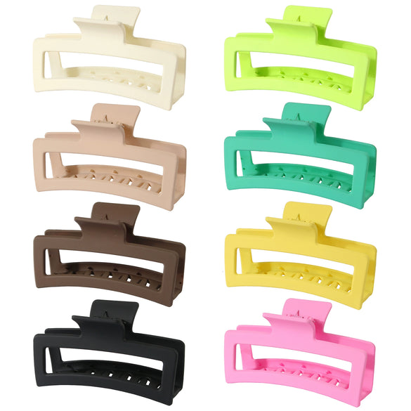 Wholesale Women's Fashion Geometric Ps Rectangular Gripper Hair Clip With Baking Paint