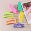 Wholesale Women's Fashion Geometric Ps Rectangular Gripper Hair Clip With Baking Paint