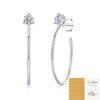 Wholesale Women's Fashion Geometric S925 Silver Earrings Set With Diamonds And Moissanite