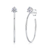 Wholesale Women's Fashion Geometric S925 Silver Earrings Set With Diamonds And Moissanite