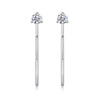 Wholesale Women's Fashion Geometric S925 Silver Earrings Set With Diamonds And Moissanite
